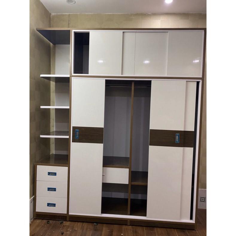 Tủ quần áo lắp đặt tận nhà nhựa nội thất cao 2m4 ngang 2m05