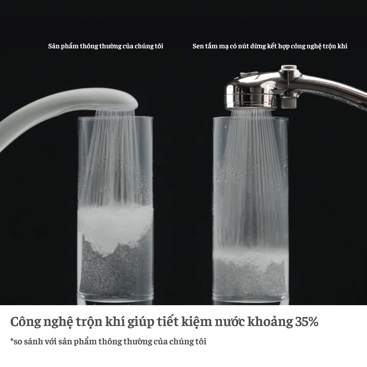 Vòi sen tắm mạ có nút dừng kết hợp công nghệ trộn khí Air Beat Pita Takagi JSB025MN