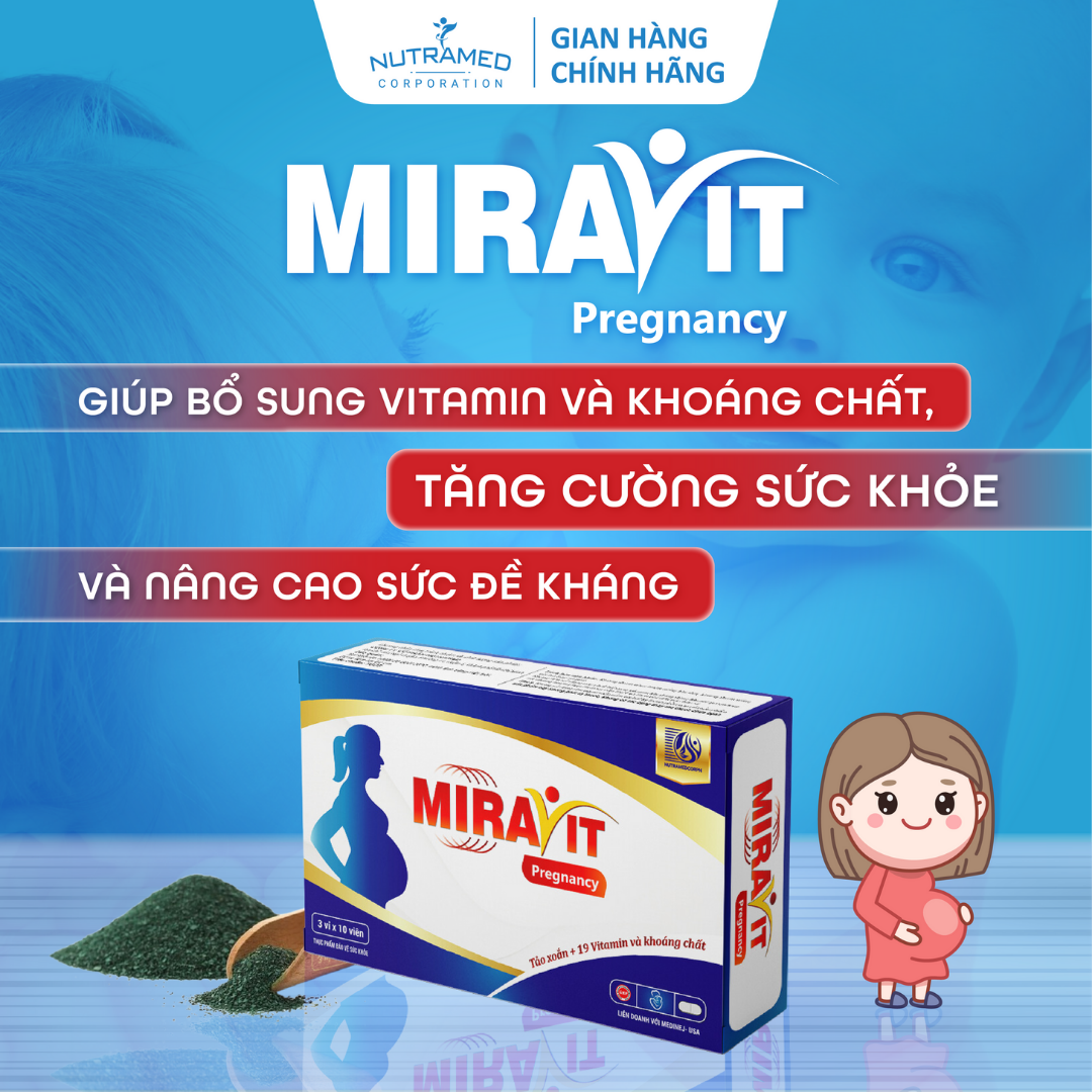 Viên uống Miravit Pregnancy bổ sung dưỡng chất thiết yếu cho phụ nữ mang thai (30 viên) - Nutramed
