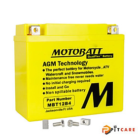 Bình ắc quy Quadflex Motobatt MBT12B4 12V 14Ah CCA150 Cho Nhiều Dòng PKL