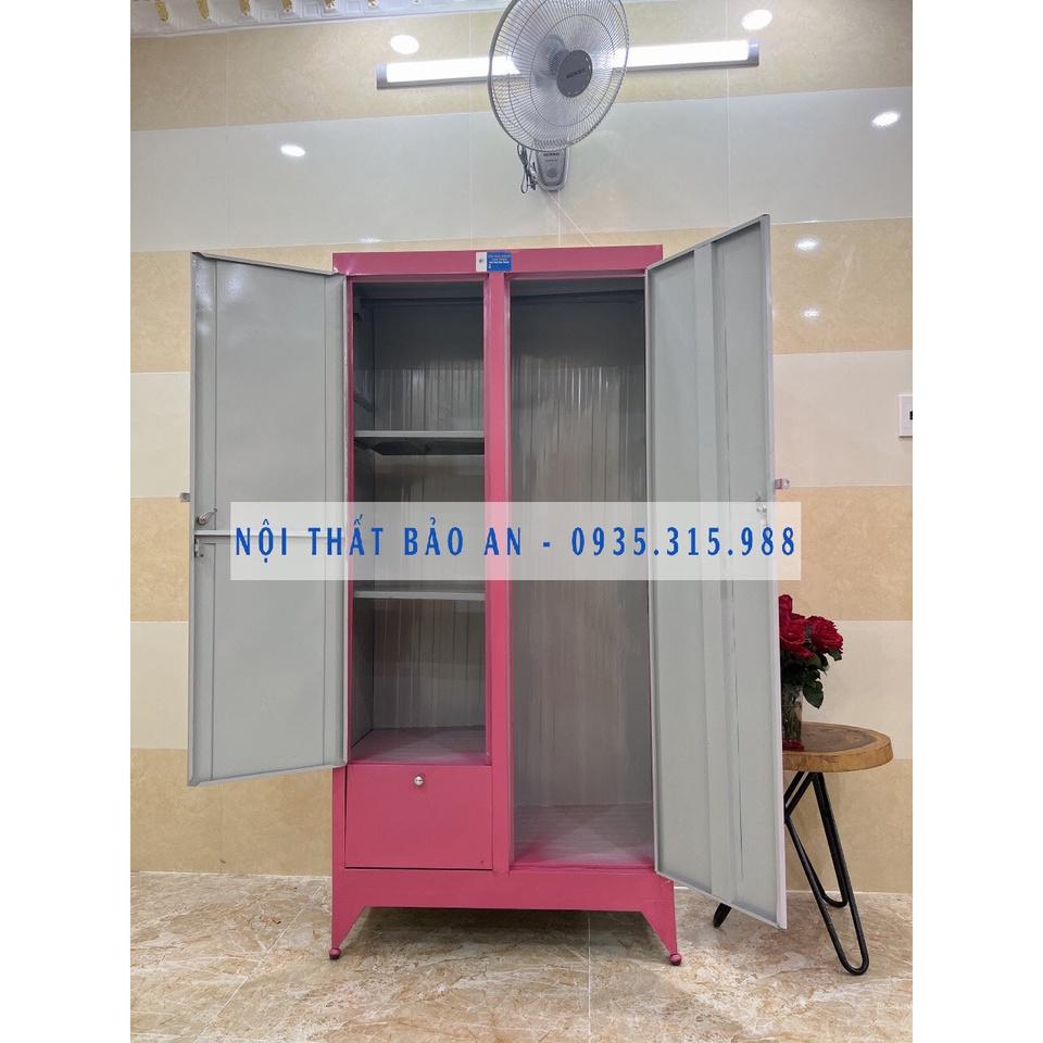 Tủ quần áo sắt 1m8 màu hồng- T8
