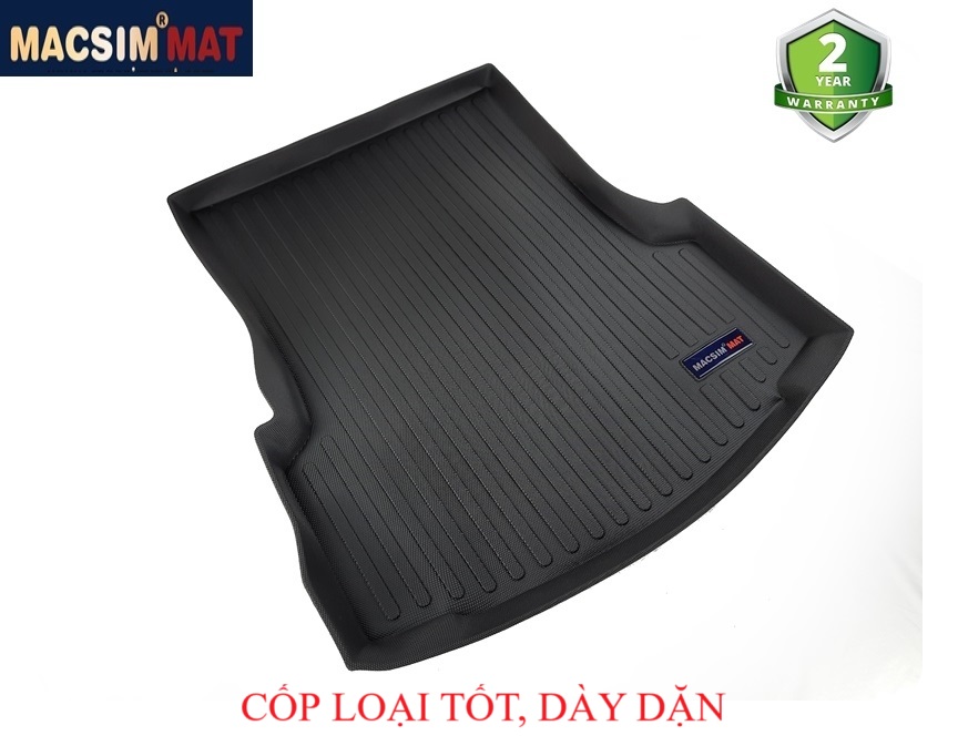 Thảm lót cốp xe ô tô Cadillac CT6 2016-đến nay nhãn hiệu Macsim chất liệu TPV cao cấp màu đen (D0201)