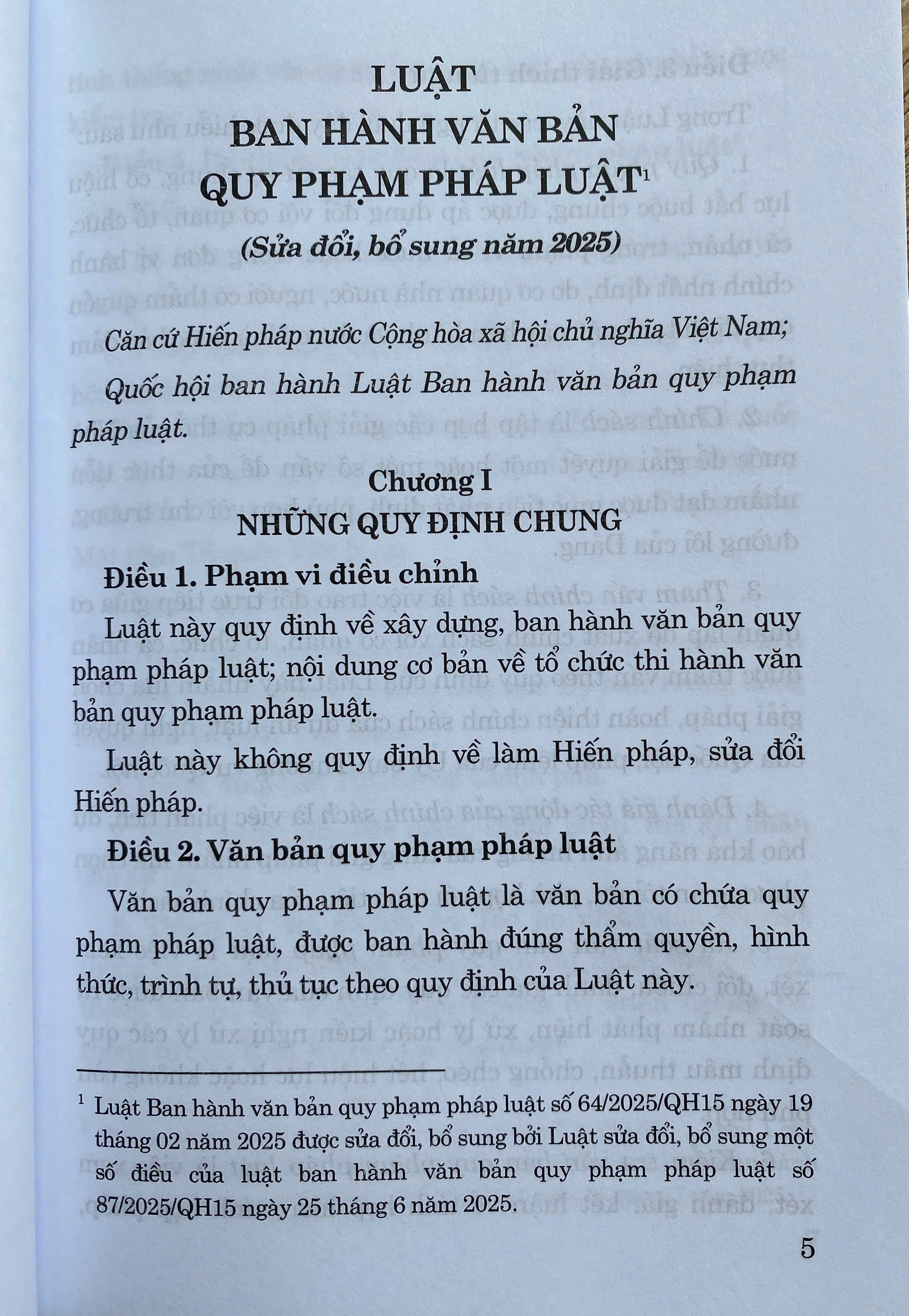 Luật Ban Hành Văn Bản Quy Phạm Pháp Luật (Sửa Đổi, Bổ Sung Năm 2025)