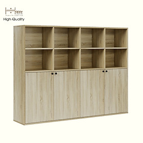 HAPPY FURNITURE , ZACY - Kệ lưu trữ 4 cửa mở , TCM_207 , 160cm x 32cm x 120cm DxRxC, Sản phẩm phổ thông
