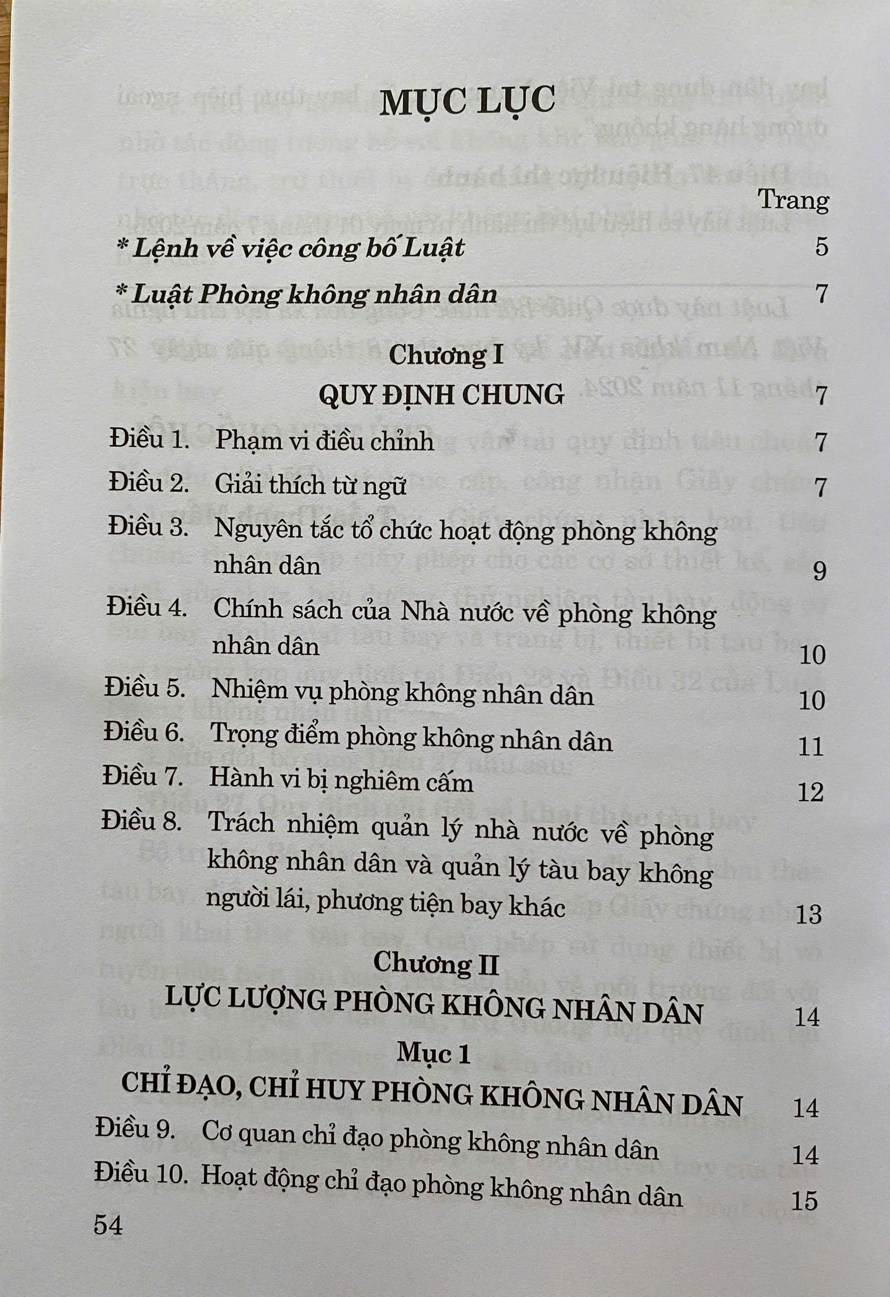 Luật Phòng Không Nhân Dân Năm 2024
