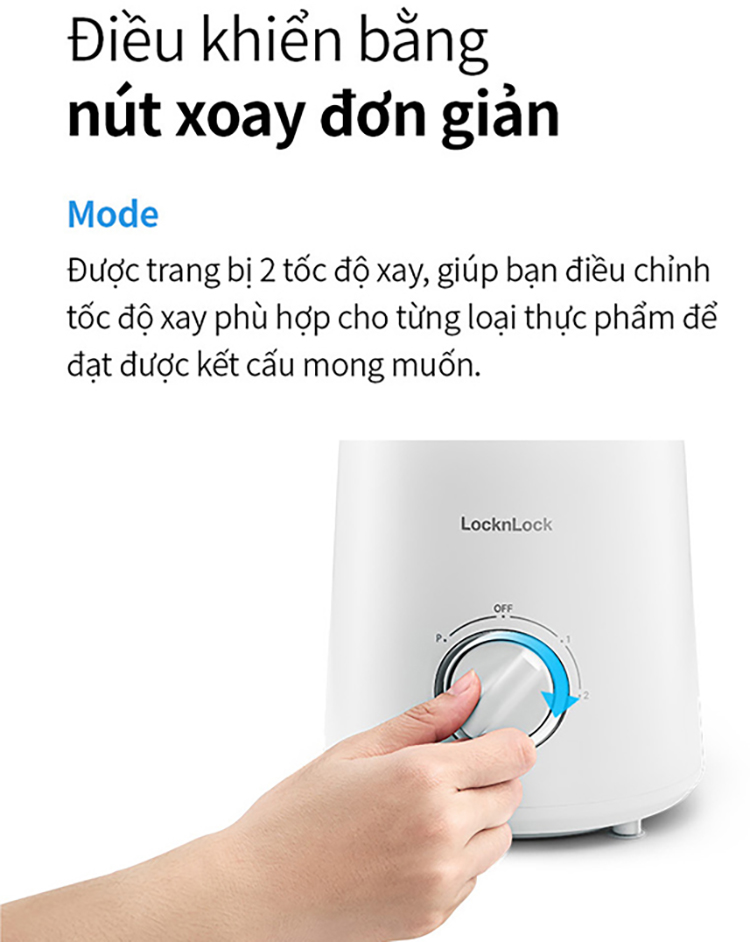 Máy xay sinh tố Locknlock Multi Blender EJM416WHT (800W) - Hàng chính hãng