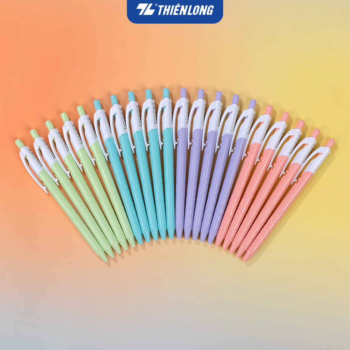 Combo 5/10/20 Bút gel B - Butter Gel PRO-079 Thiên Long GELB-018 - Premium Tip viết êm, trơn - Mực Xanh - Màu thân ngẫu nhiên