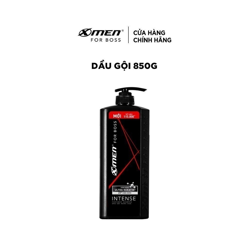 Dầu gội nước hoa X-Men For Boss 850g Intense/Legend - Hương nước hoa châu Âu