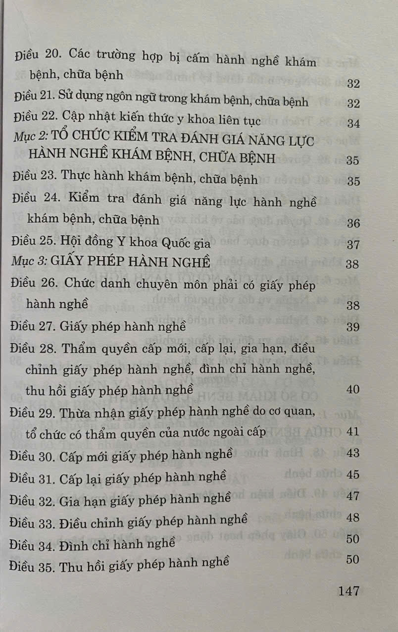 Luật Khám Bệnh, Chữa Bệnh