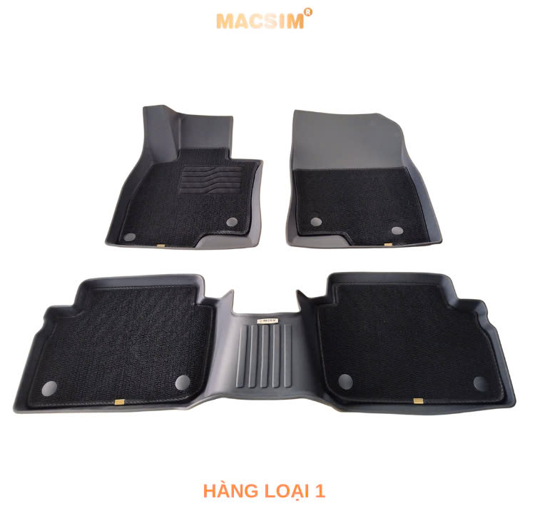 Thảm lót sàn ô tô 2 lớp cao cấp dành cho xe Mazda 3 2020+ (sd3) nhãn hiệu Macsim chất liệu TPE màu đen