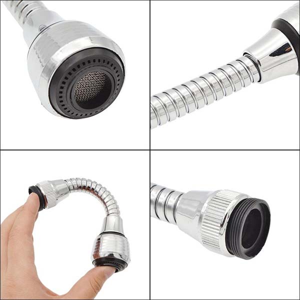 Đầu Vòi Xịt Nước Tăng Áp Xoay 360 Độ Cho Vòi Bồn Rửa Turbo Flex Loại Cao Cấp
