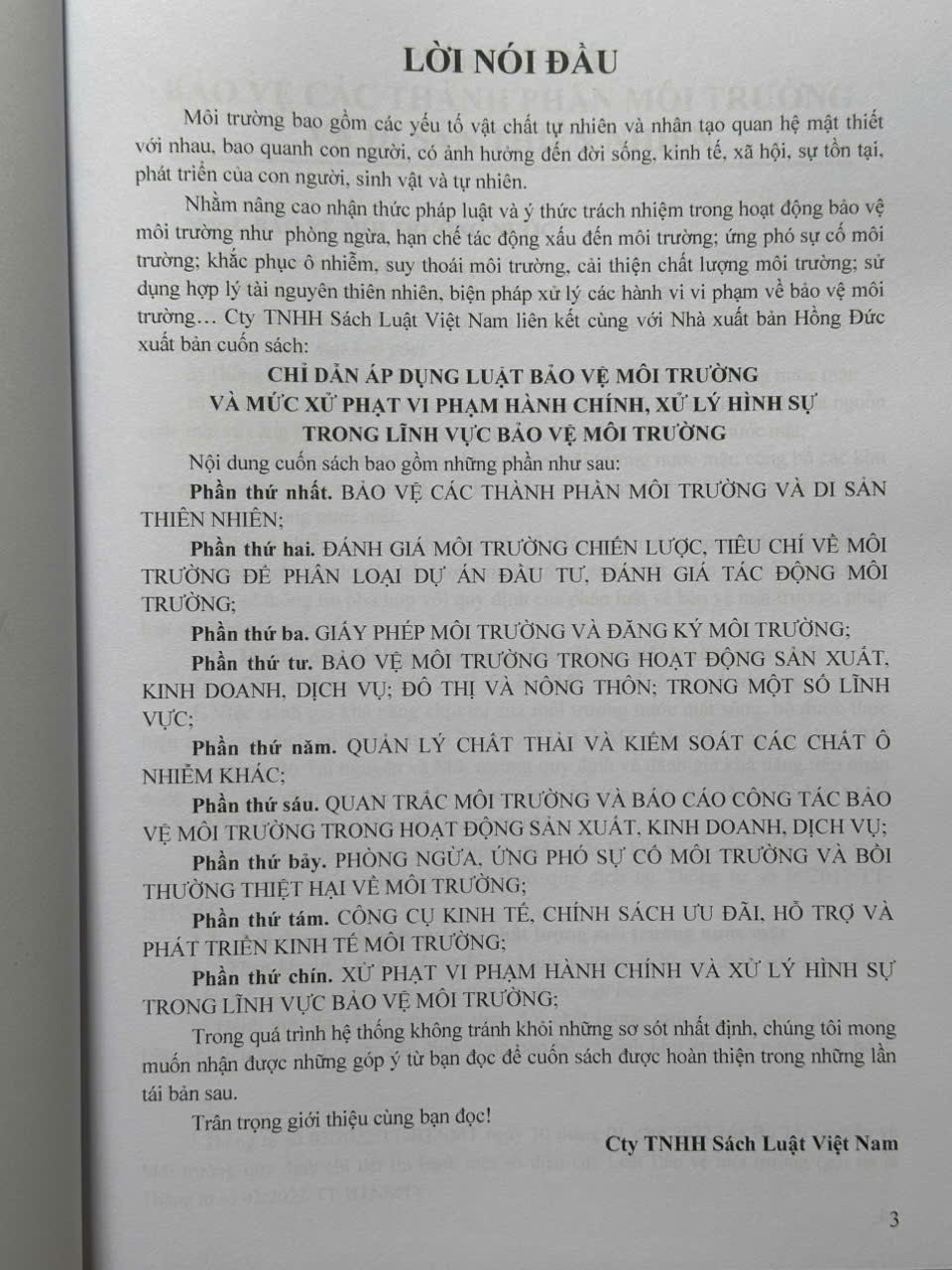Sách Chỉ Dẫn Áp Dụng Luật Bảo Vệ Môi Trường Và Mức Xử Phạt Vi Phạm Hành Chính, Xử Lý Hình Sự Trong Lĩnh Vực Bảo Vệ Môi Trường - V2309T