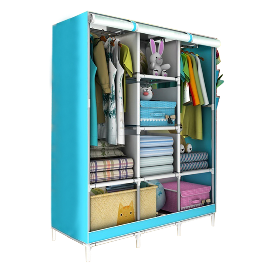 Tủ Vải 3D Sắc Màu Pha Lê 3 Buồng 8 Ngăn TV3D-3B8N (105 x 165 cm) - Màu Ngẫu Nhiên