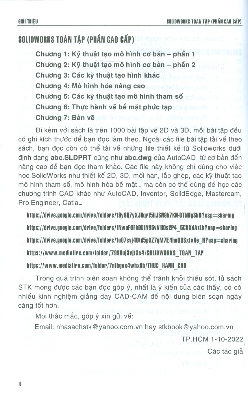 SOLIDWORKS TOÀN TẬP (PHẦN CAO CẤP) - DÙNG CHO CÁC PHIÊN BẢN SOLIDWORKS 2022 - 2021