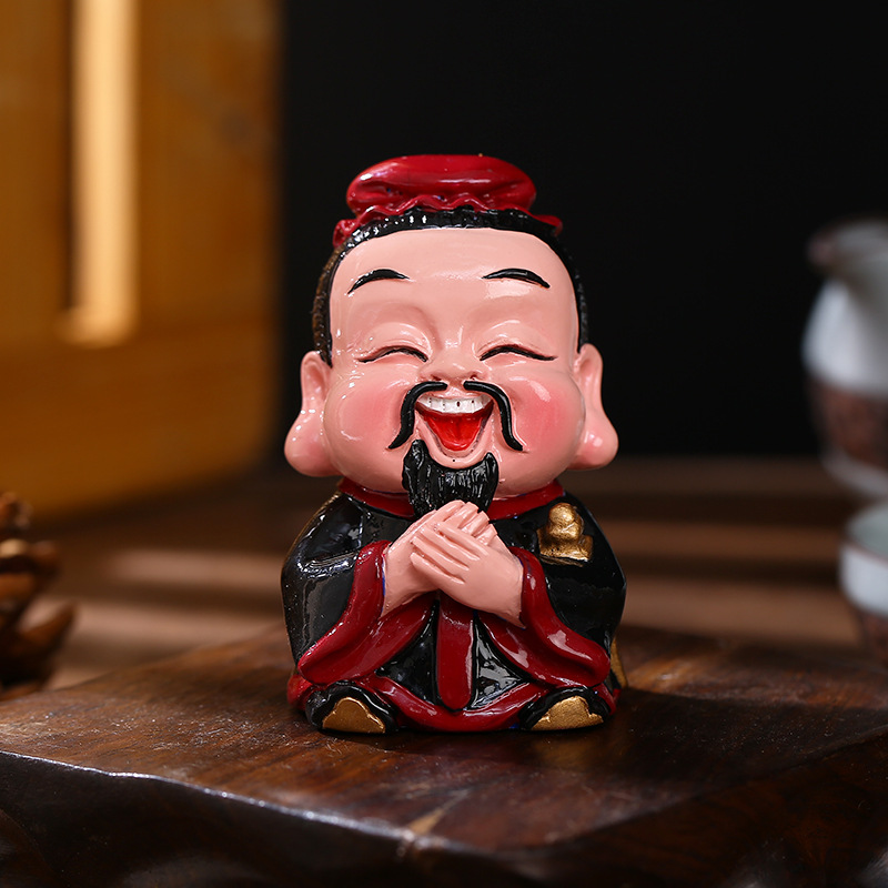 Mô Hình Tiểu Cảnh "Bộ 5 Tượng Thần Tài - Phúc - Lộc - Thọ - Hỷ Mini" Trang Trí Sen Đá, Sân Vườn,Chậu Cây, DYI, Terrarium - Hàng Chính Hãng