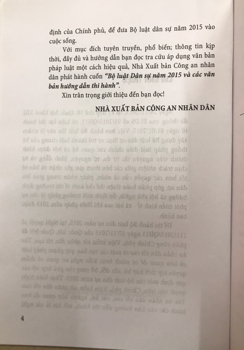 Sách Bộ Luật Dân Sự Năm 2015 Và Các Văn Bản Hướng Dẫn Thi Hành Mới Nhất Năm 2021