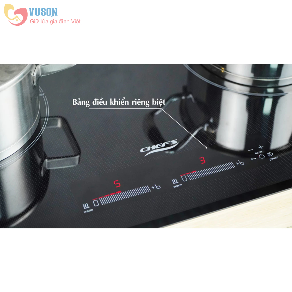 Bếp từ đôi Chefs EH-DIH888P - Hàng chính hãng