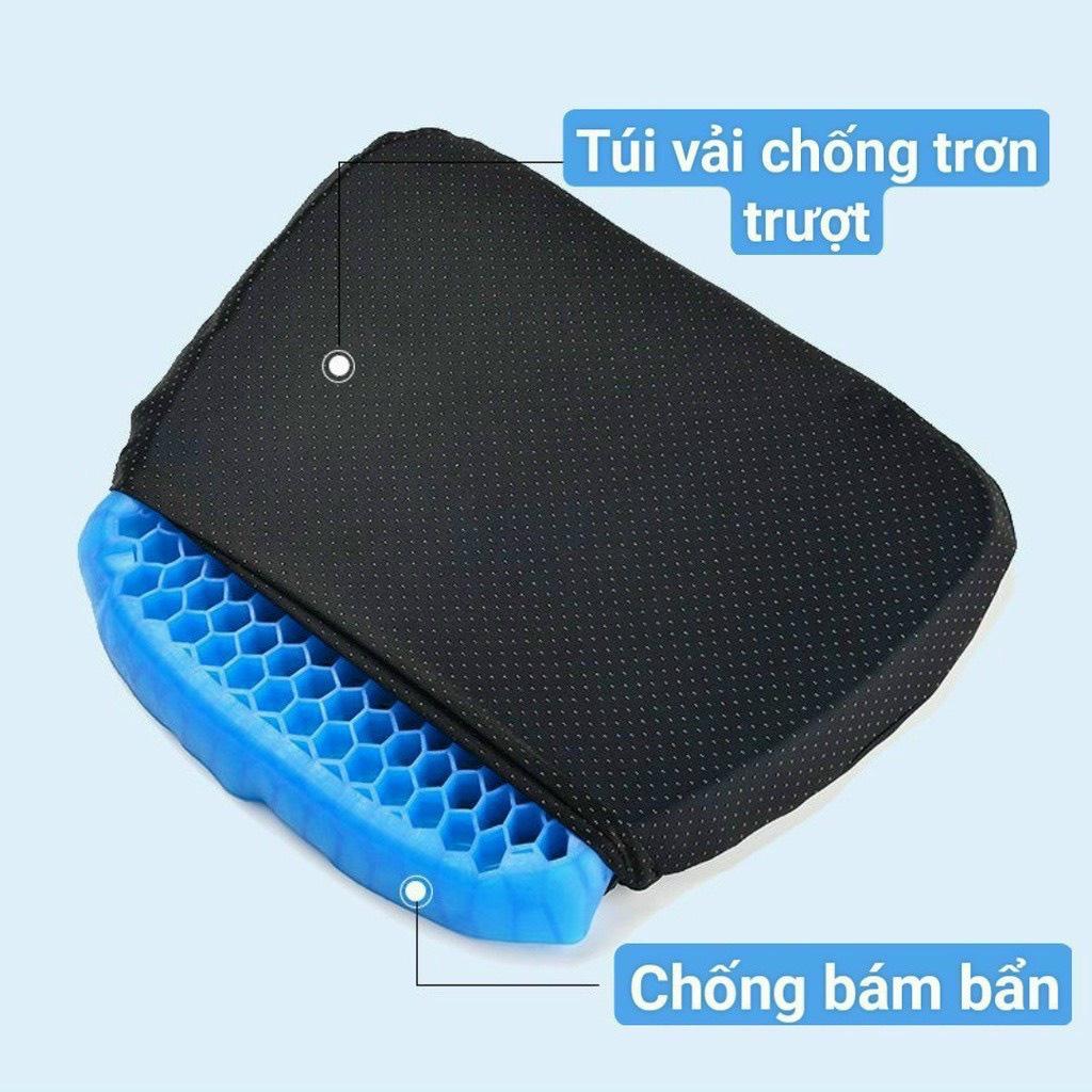 Đệm Ngồi Tổ Ong Đàn Hồi Lót Ghế Thoáng Khí (Tặng Kèm Túi Vải)