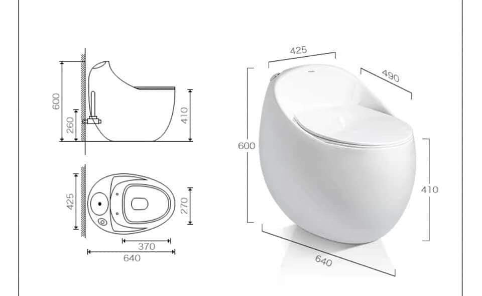 BỒN CẦU QUẢ TRỨNG cao cấp nhập khẩu chính hãng GROVES R22 WHITE