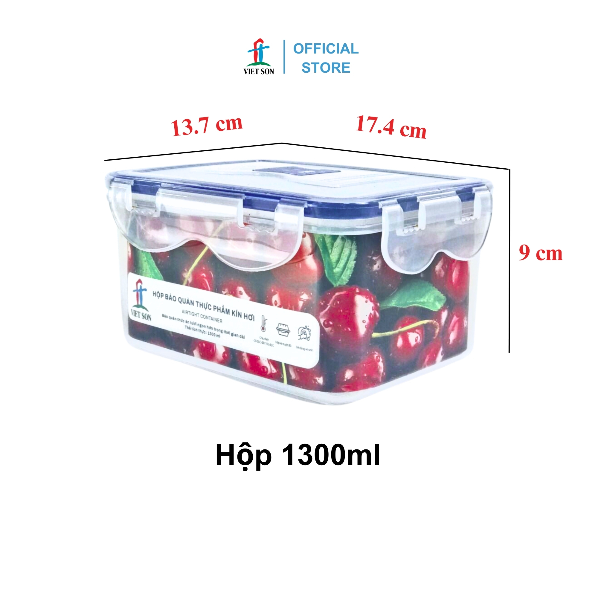 Hộp Nhựa Việt Son Lock Kín Hơi (Bộ 8 Hộp) Đựng Thực Phẩm