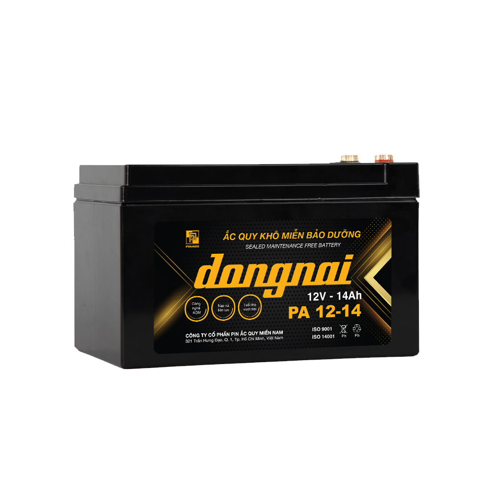 Ắc quy Xe đạp điện Đồng Nai PA 12-14 | 12V - 14Ah