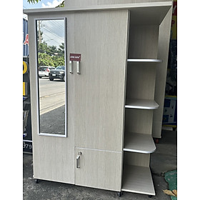 Tủ áo kèm kệ và gương Juno Sofa kích thước 1m1 x Cao 1m5 x sâu 45 cm