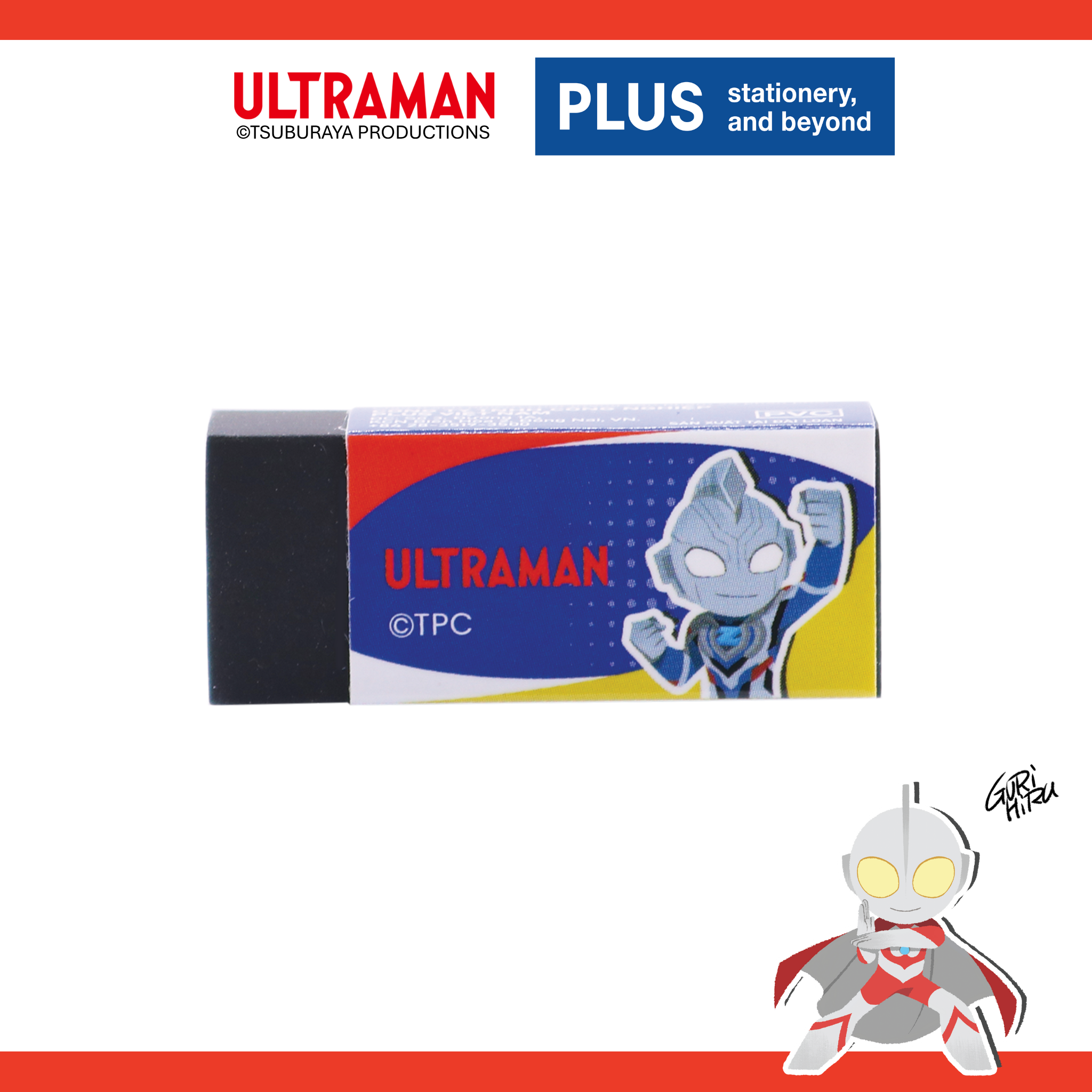 Gôm tẩy Ultraman size nhỏ – Thiết kế nhỏ gọn, gôm sạch không rách giấy