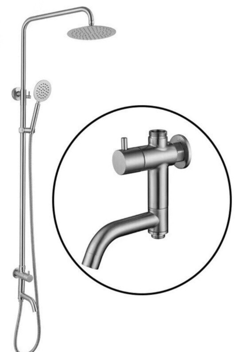 Bộ sen cây KG31 dùng cho nước lạnh, bát sen nước mạnh, dễ dùng được cho mọi nhà vệ sinh tiện lợi, siêu bền inox304- Hàng chính hãng