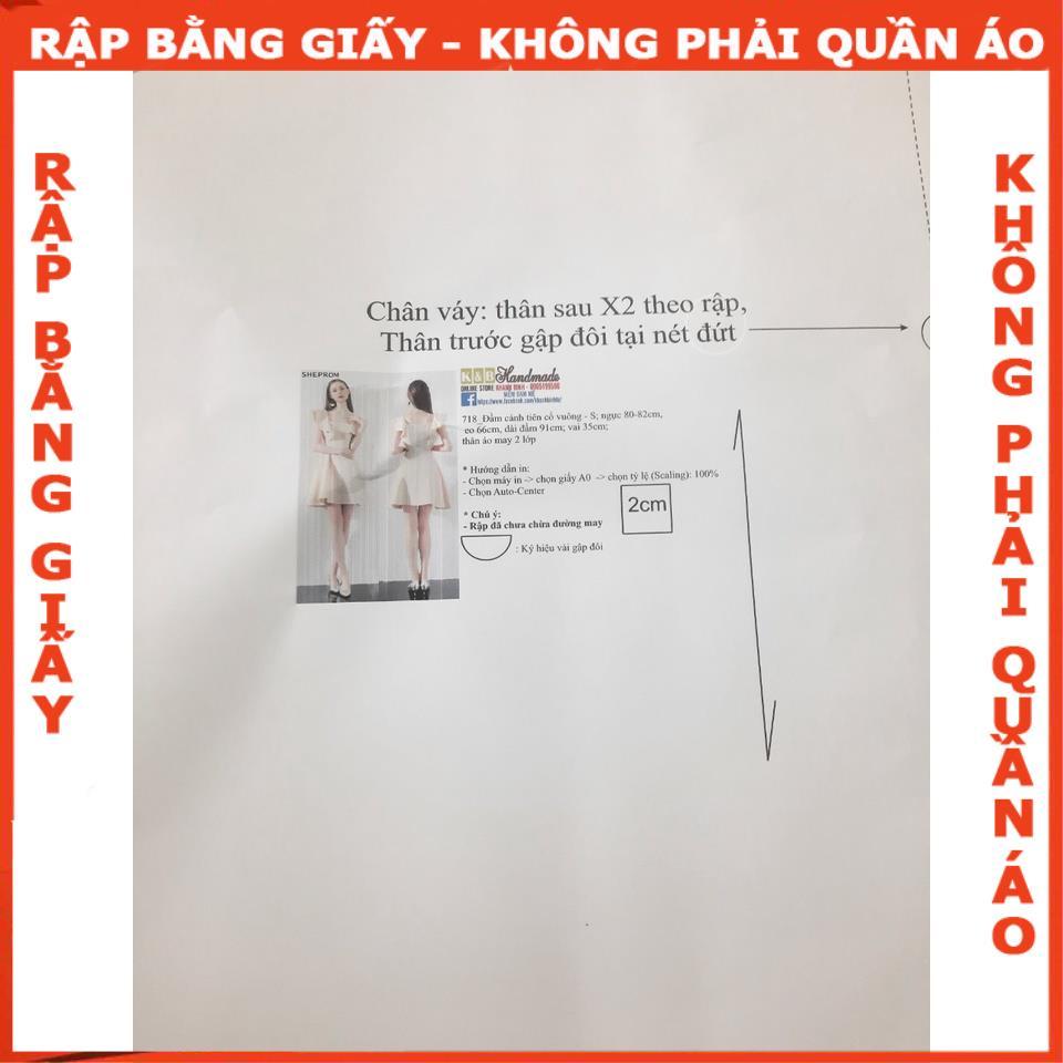 Rập giấy A0 đầm bé gái mã R219 (BẢN VẼ)