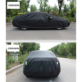 Bạt phủ ô tô Mitsubishi Mirage thương hiệu Macsim sử dụng trong nhà và ngoài trời chất liệu Polyester - màu đen