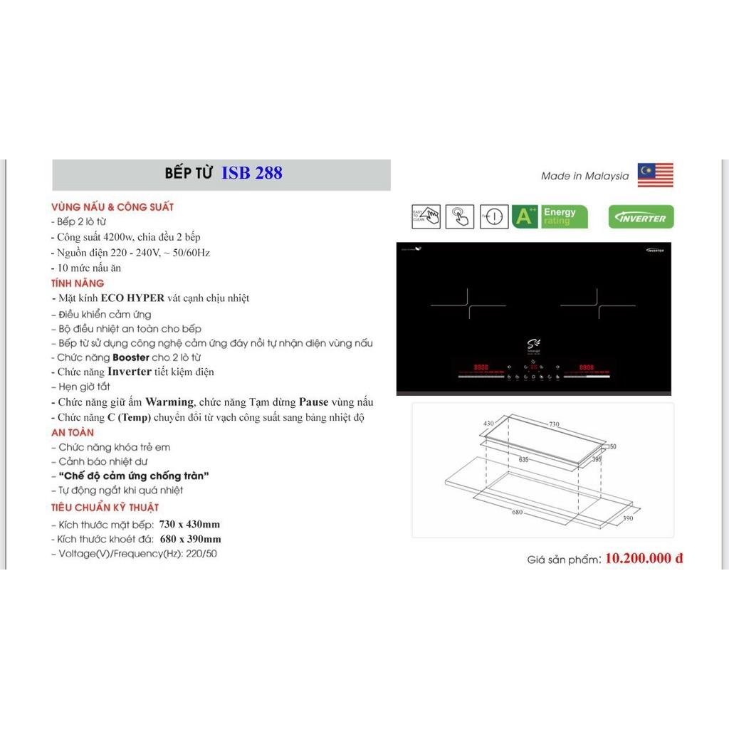 Bếp 2 từ âm hiệu Smaragd ISB 288 (Malaysia) - Hàng chính hãng