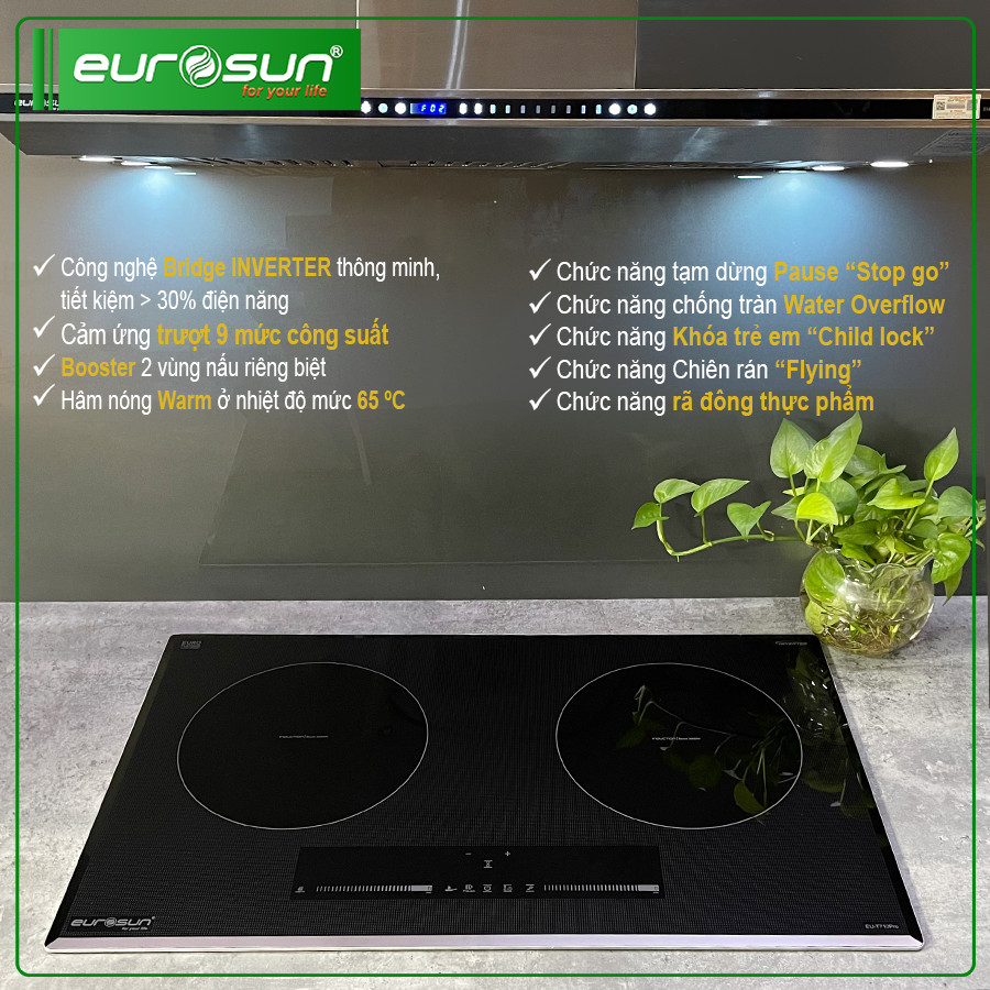 Bếp từ đôi Eurosun EU-T710Pro(S) - Hàng Chính Hãng