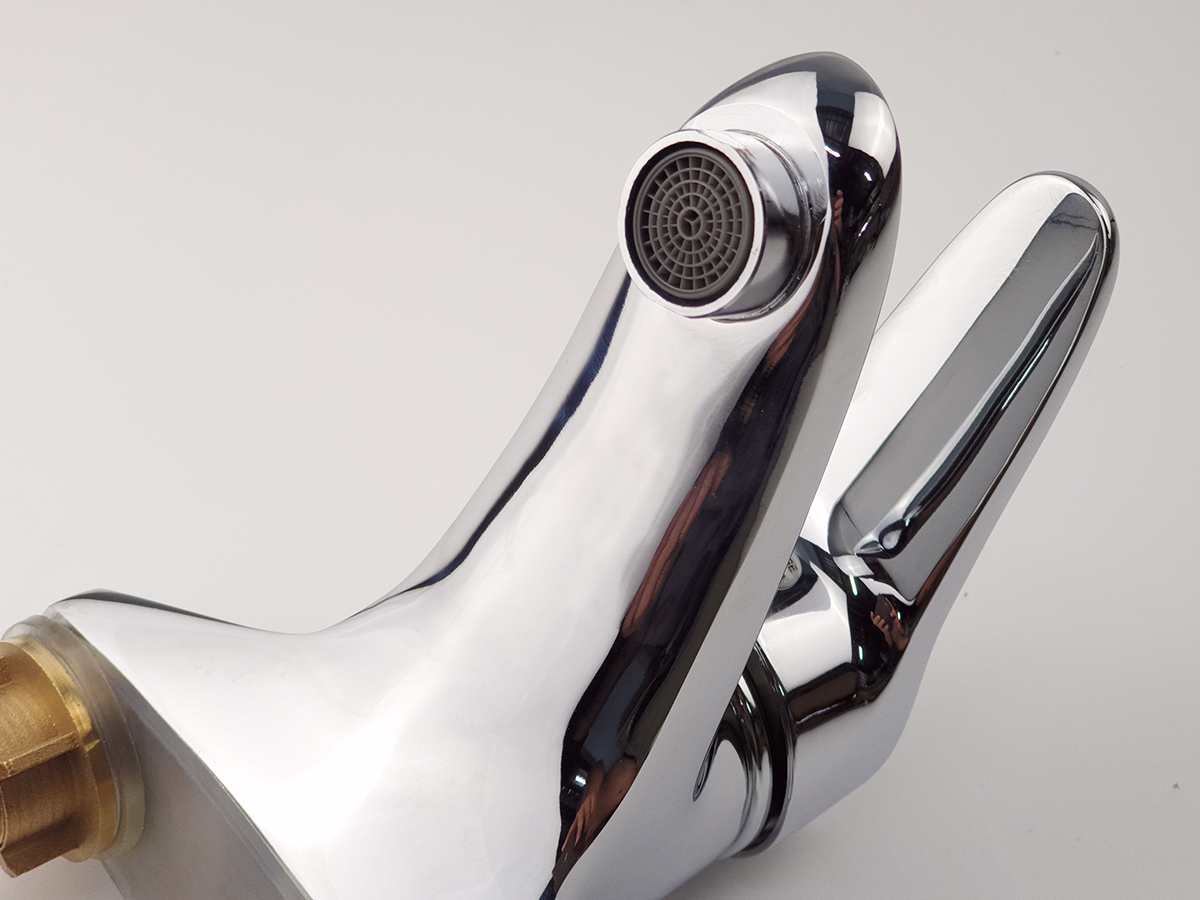 Vòi Lavabo 2 chân nóng lạnh Đồng mạ Chrome Eurolife EL-LOT03-1 (Trắng bạc)
