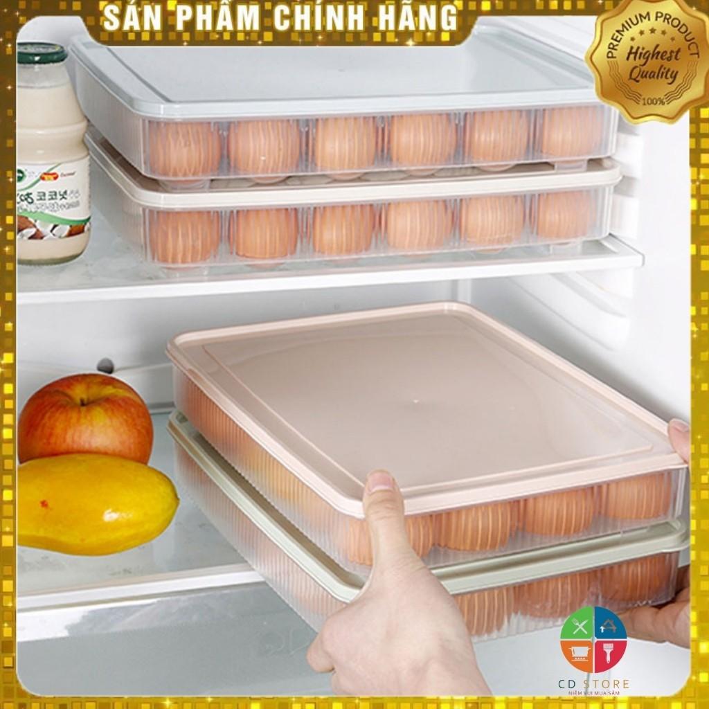 Hộp Đựng Trứng 24 Quả Có Nắp Bảo Quản Lạnh Cao Cấp Chắc Chắn