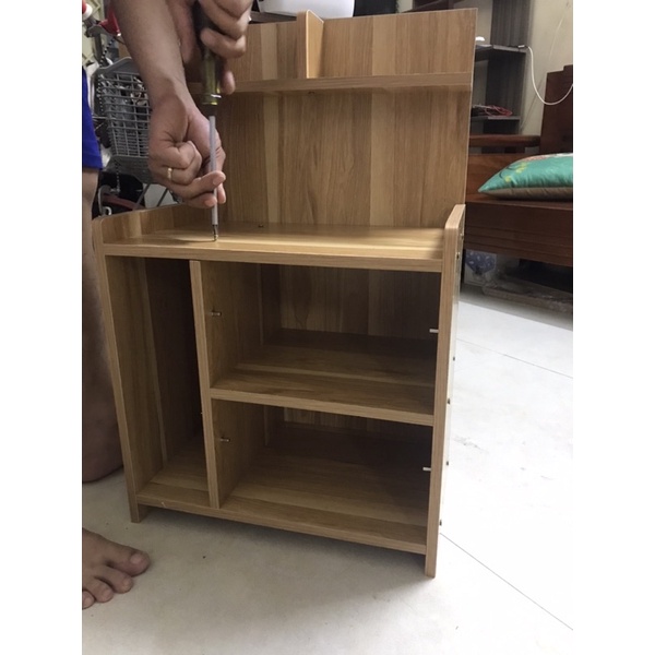Tủ Đầu Giường Mẫu Mới - 2 Ngăn Kéo Màu Vân Gỗ Kích Thước 65x40x25cm