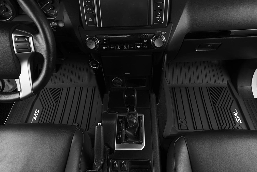 Thảm lót sàn xe ô tô LEXUS LX570 ( 7 chỗ ) 2007-2021 Nhãn hiệu Macsim 3W chất liệu nhựa TPE đúc khuôn cao cấp - màu đen