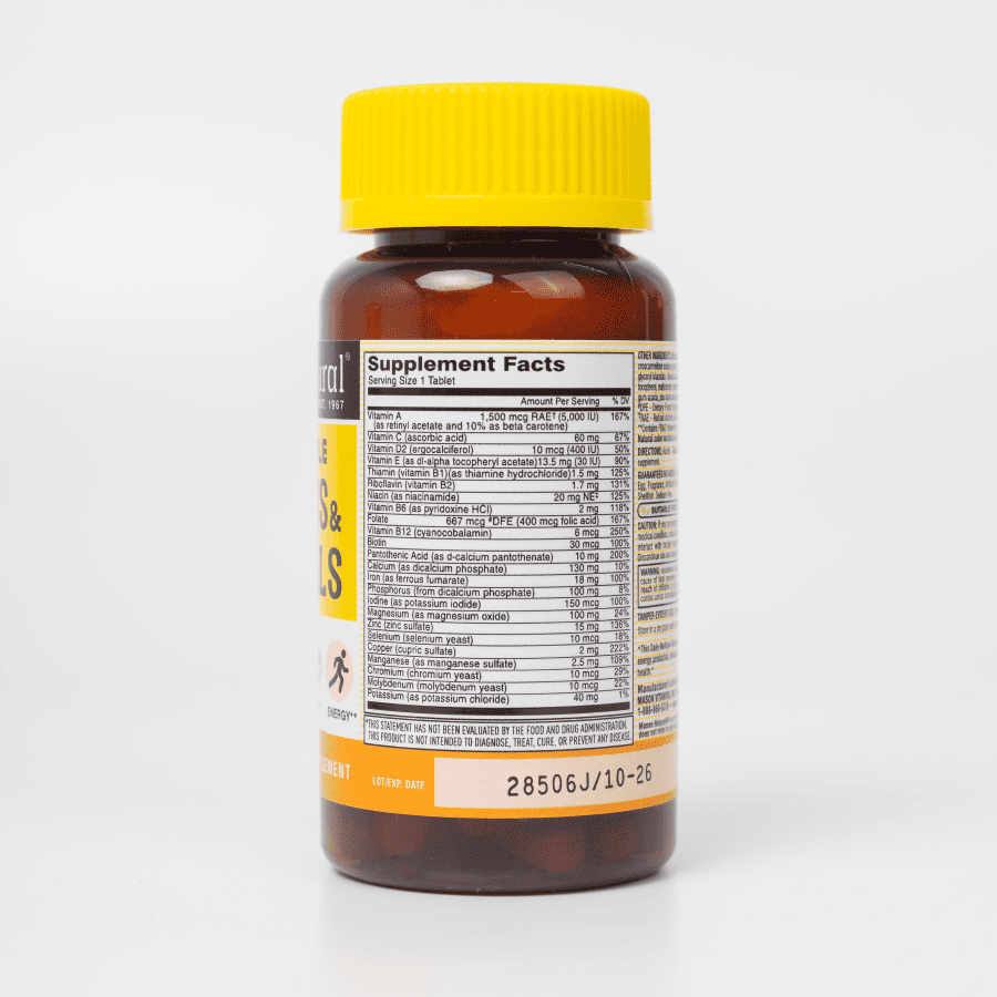 Viên uống Bổ sung vitamin tổng hợp cho cơ thể Mason Natural Daily Multiple Vitamins With Minerals – lọ 60 viên