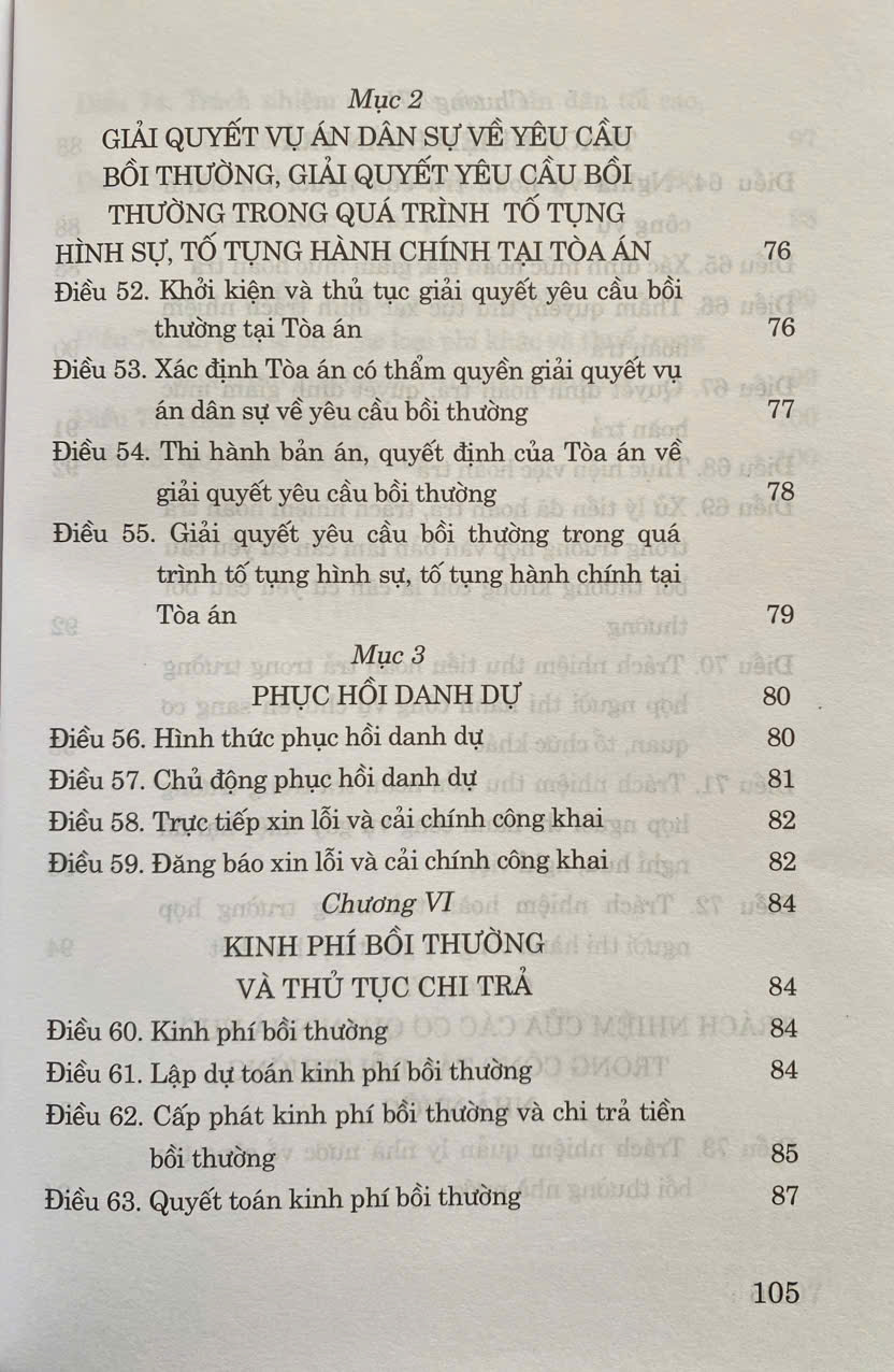 Luật Trách Nhiệm Bồi Thường Của Nhà Nước (Hiện Hành)