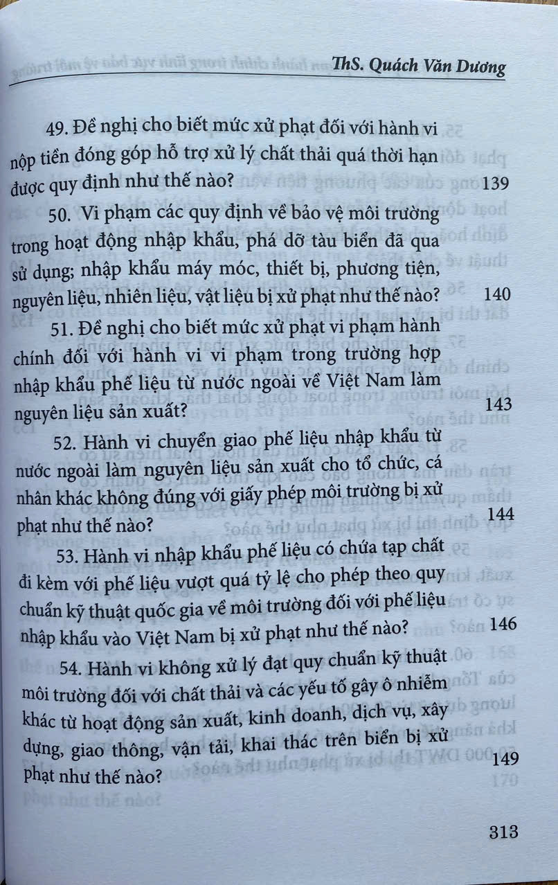Hỏi - Đáp Về Xử Phạt Vi Phạm Hành Chính Trong Lĩnh Vực Bảo Vệ Môi Trường