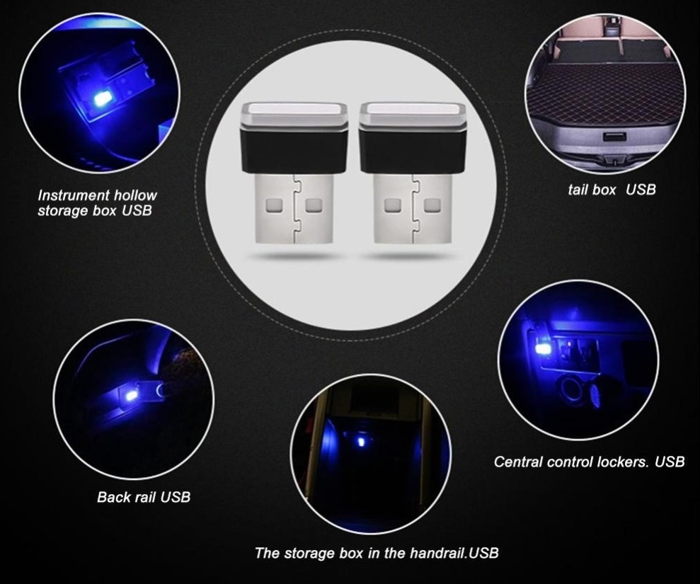 Đèn led usb led cắm vào xe oto Mini USB Xe Hơi