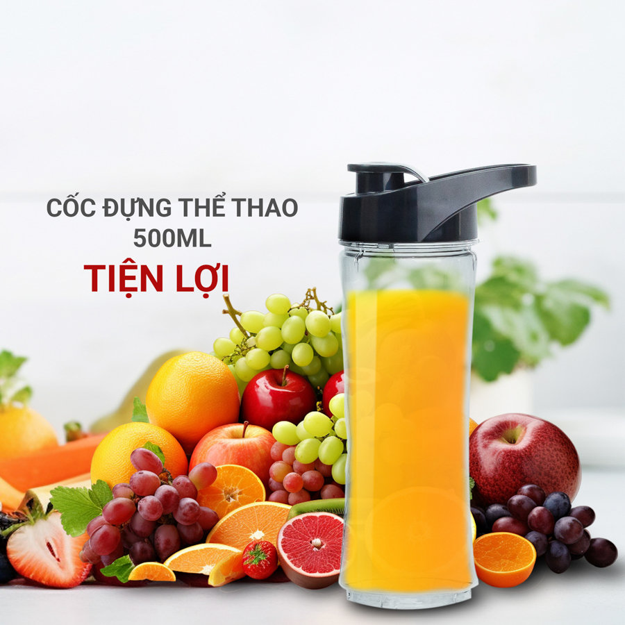 Máy xay sinh tố mini Kalpen Đức B6 công suất 700W tặng Bình 500ml - Hàng chính hãng