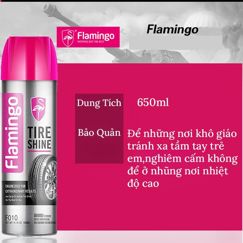 Chai Xịt Bóng Lốp Xe Phục Hồi Và Làm Sáng Lốp Xe Ô Tô Thương Hiệu Flamingo Tire Shine F010
