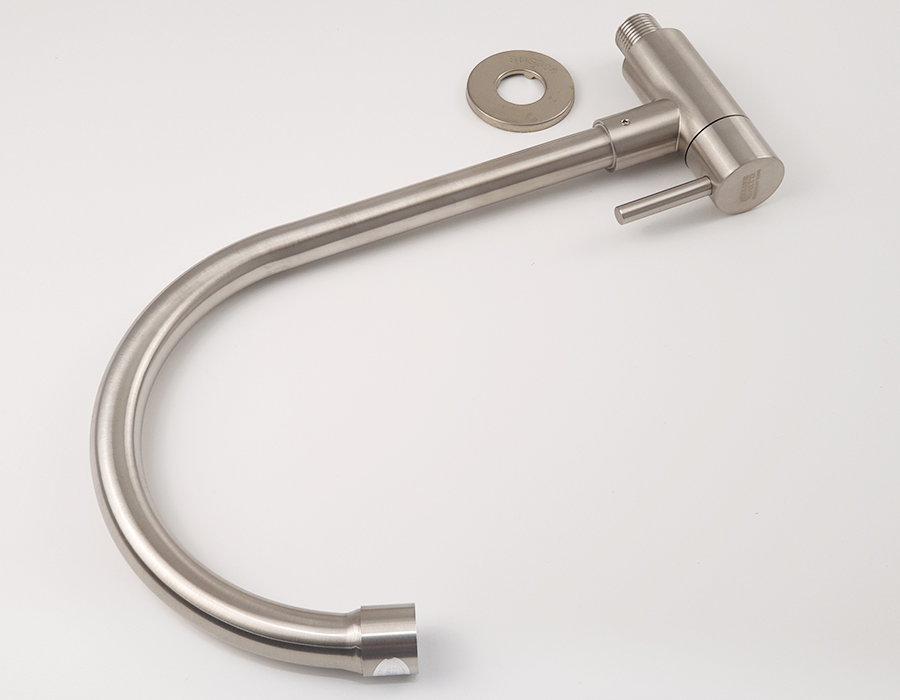 Vòi rửa chén lạnh âm tường Inox SUS 304 Eurolife EL-RC08 (Trắng vàng)