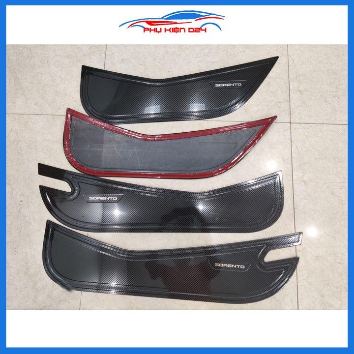 Ốp tapli Sorento 2021-2022 vân cacbon chống xước va đập khi mở cửa và làm đẹp xe