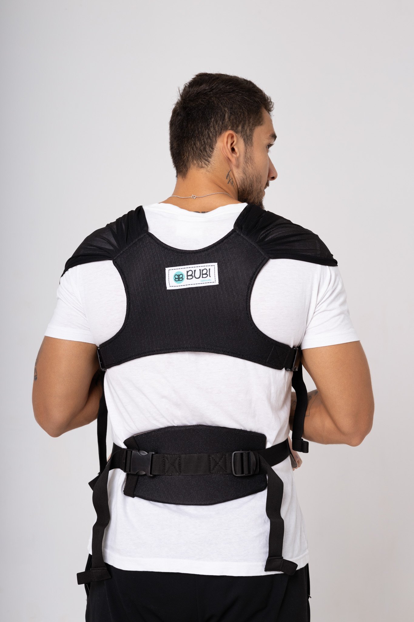Địu vải BUBI Gen 3 - LƯỚI THOÁNG KHÍ - ĐEN