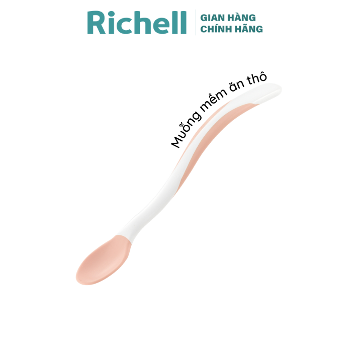 Bộ muỗng mềm và muỗng nhựa ăn dặm TLI Richell Nhật Bản - bước 1 có hộp đựng cho bé ăn tập ăn thô | Baby