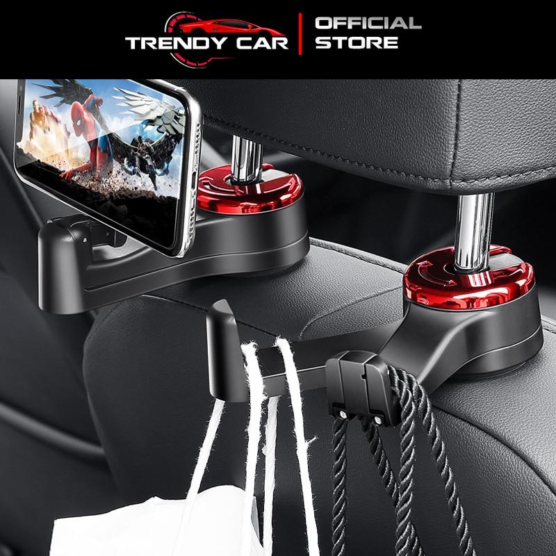 Móc Treo Đồ Sau Ghế Xe Hơi Ô Tô Kiêm Kẹp Điện Thoại Tiện Lợi Sét 2 móc treo đồ cài sau ghế ô tô
