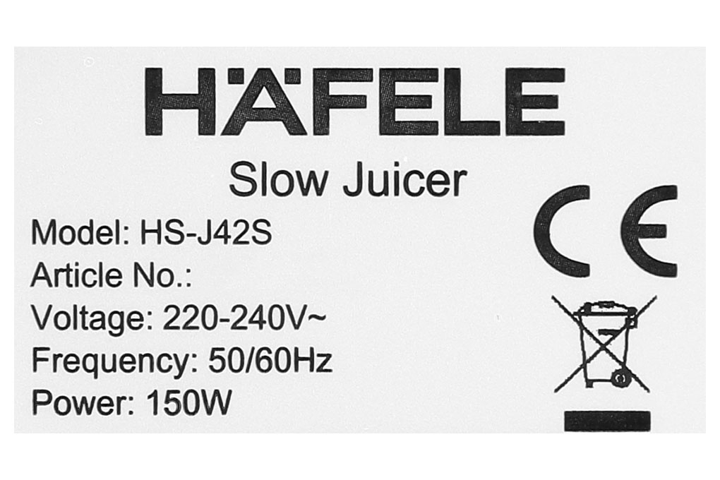 MÁY ÉP CHẬM CỠ LỚN HAFELE HS-J42S - Hàng Chính Hãng (535.43.392)