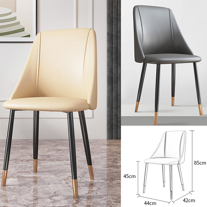 Ghế ăn bọc da (simili) cao cấp LUX 12C-P chân thép sơn tĩnh điện bọc ống đồng đẹp phong cách hiện đại tại HCM