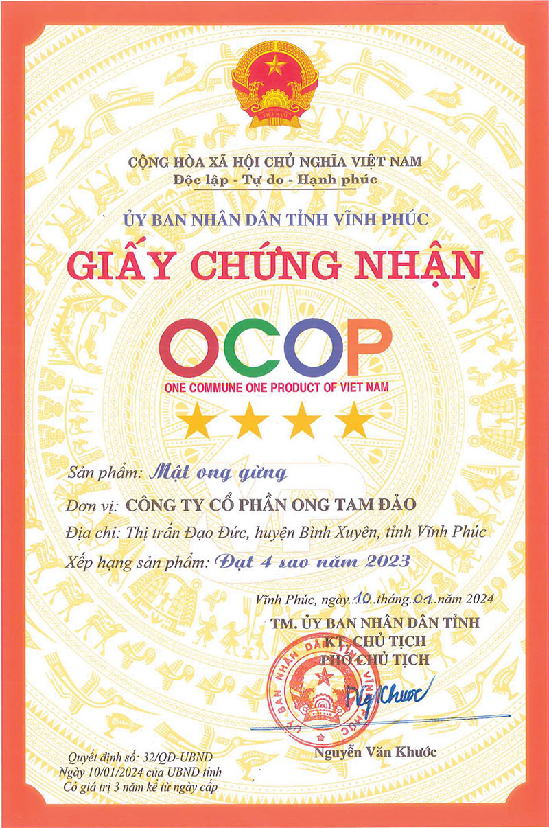 Mật ong Gừng HONECO 15 gói x 15g
